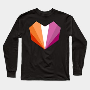 Lesbian Flag (2018) Geometric Heart Long Sleeve T-Shirt